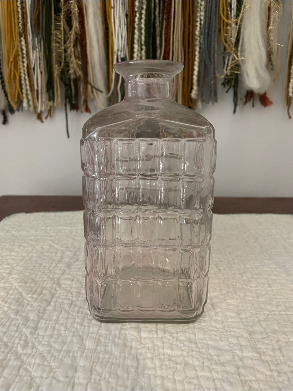 Pale pink vintage whiskey decanter /and or vase